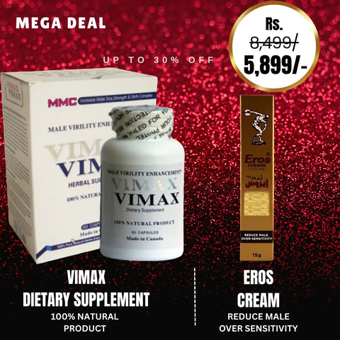 Vimax vimax herbal supplement 100% neatural product(60 capsoles) + Eros Cream 15g